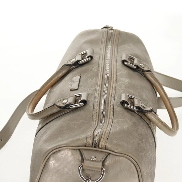 GUCCI GG Implementation Boston Bag PVC 2way Silver - Picture 6 of 16